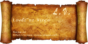 Lovász Vince névjegykártya